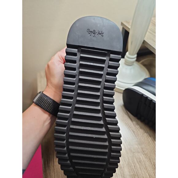 Coach Carter PERF RUNNER Sneakers Low Cut Leather FG1600 Blue Black Size 8D - Picture 7 of 16